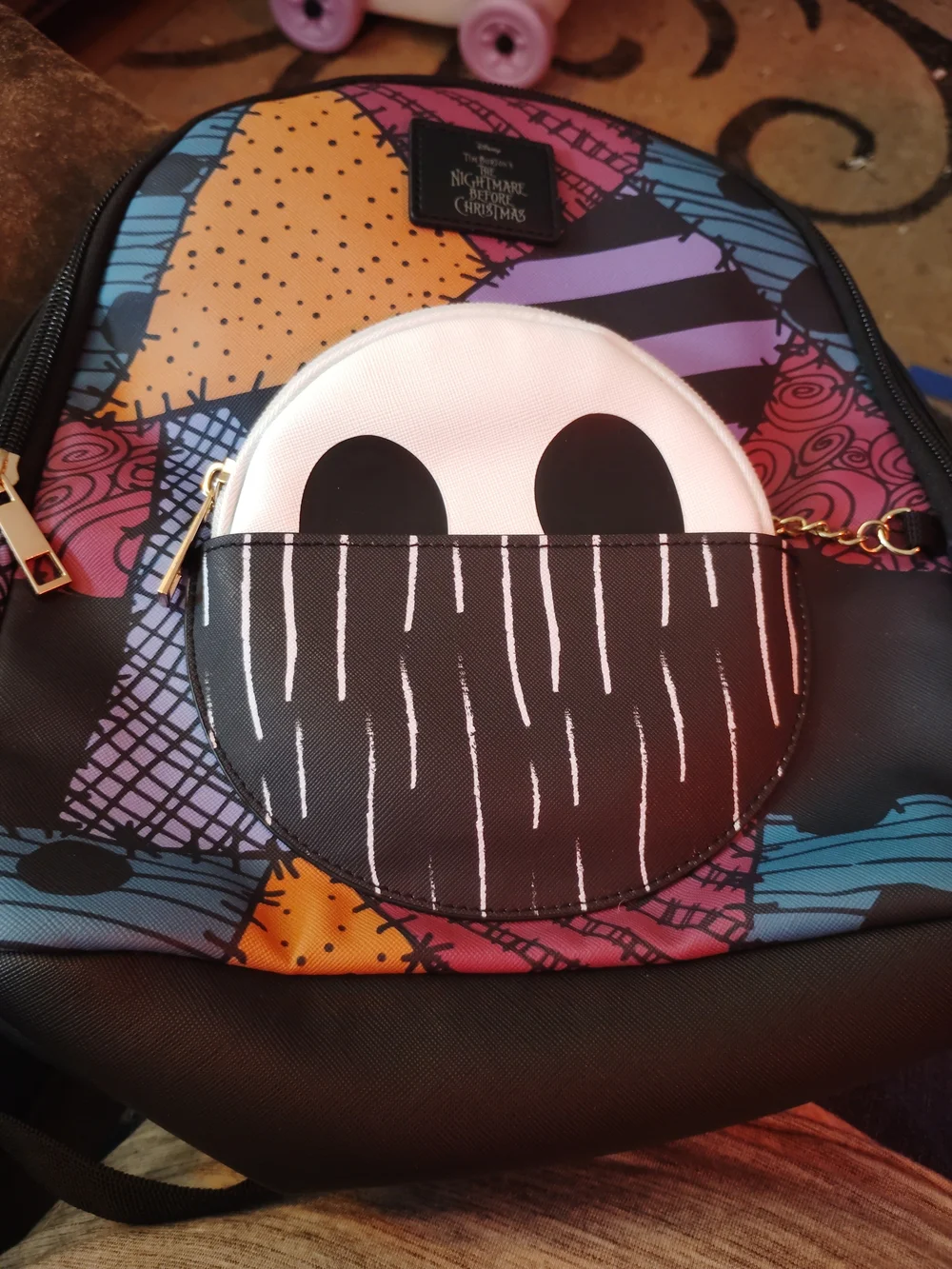The Nightmare Before Christmas Patchwork Mini Backpack - Black/Multi